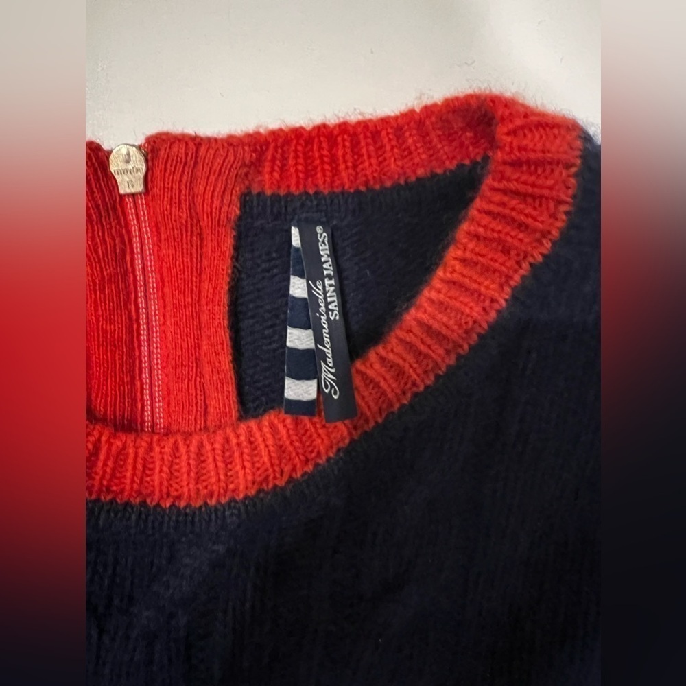 Saint James Wool Sweater Size 8 - Picture 6 of 7